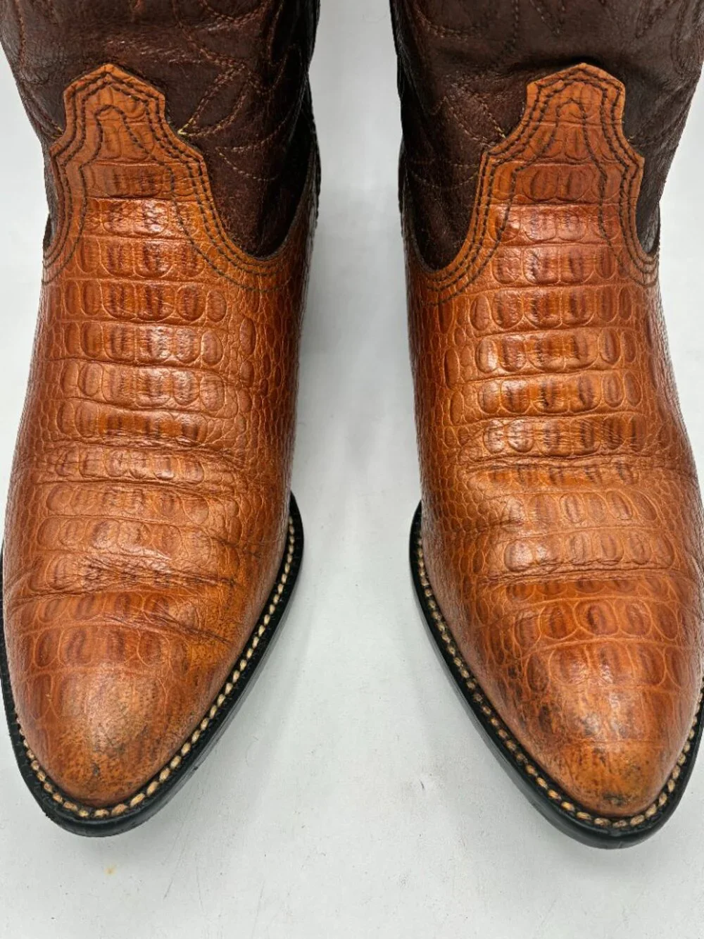 Vintage ACME 2334 Western Cowboy Boots Brown Leather Balance Youth Sz 3.5 D, VGC